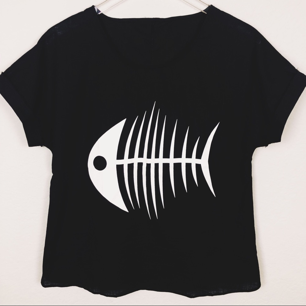 Black top short sleeves size L NO label